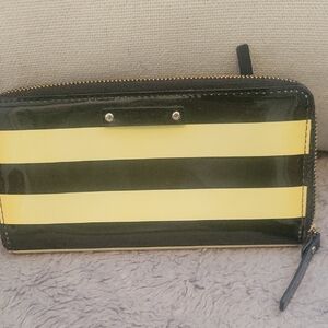 Striped Yellow and Black Wallet